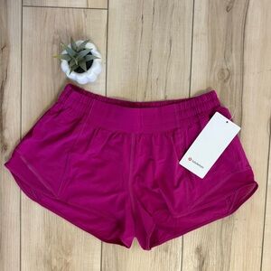 Lululemon Hotty Hot LR Shorts 2.5” Ripened Raspberry Size 12 NWT